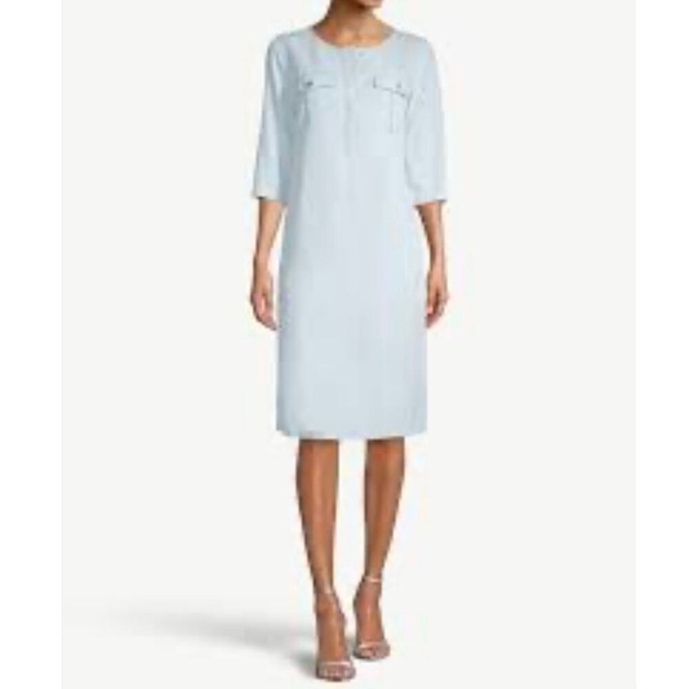 Chico’s Light Chambray Wash Denim Shirt Dress Chico’s Size 00 (US Size 2)